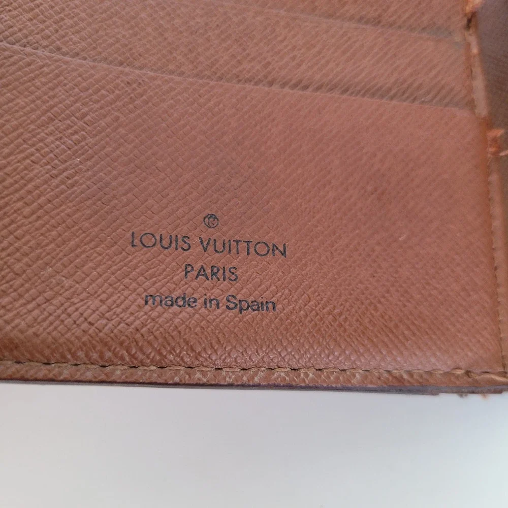 Louis Vuitton Monogram Bifold Wallet Brown CA0024 Made in Spain Project Piece